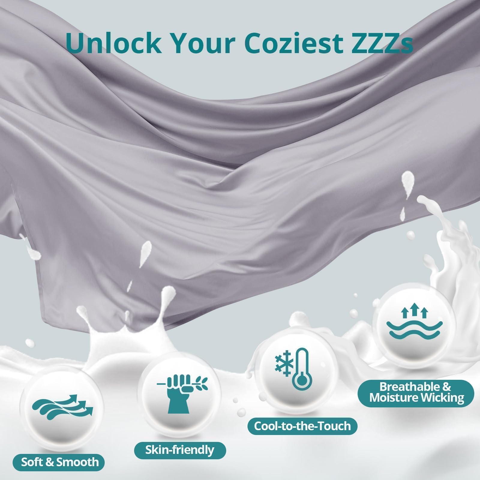 Sasttie removable-cover closeup shows soft, breathable, cooling fabric.