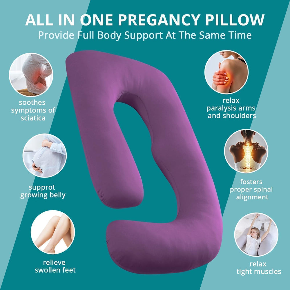 Sasttie pregnancy-pillow U-shape supports shoulders and back