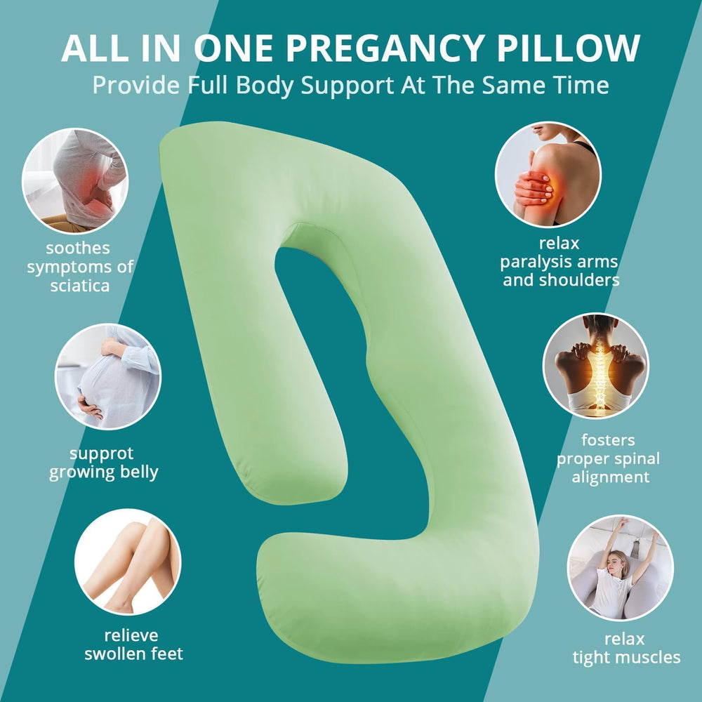 Sasttie U-shaped pillow used in a side-sleep position for comfort