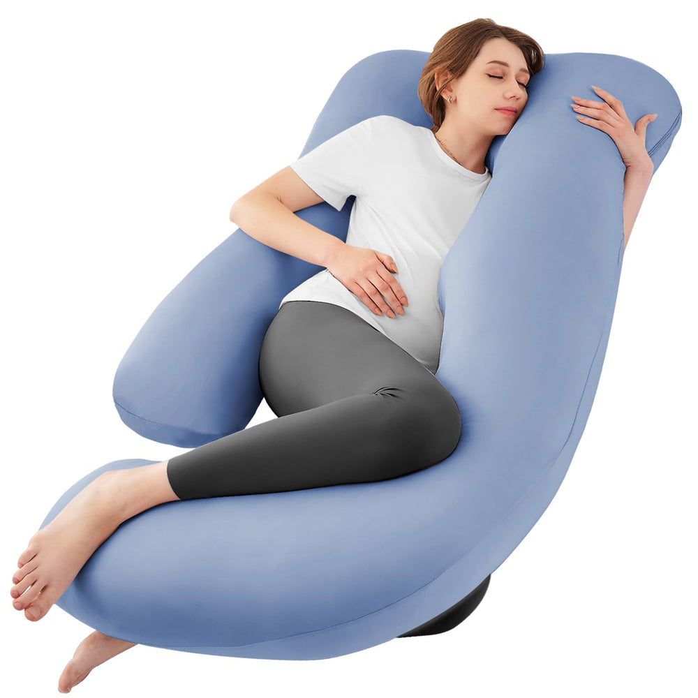 Sasttie pregnancy pillow U shape close-up showing ergonomic support