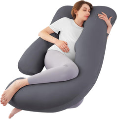 Sasttie pregnancy pillow U-shape ergonomic design for full-body support.