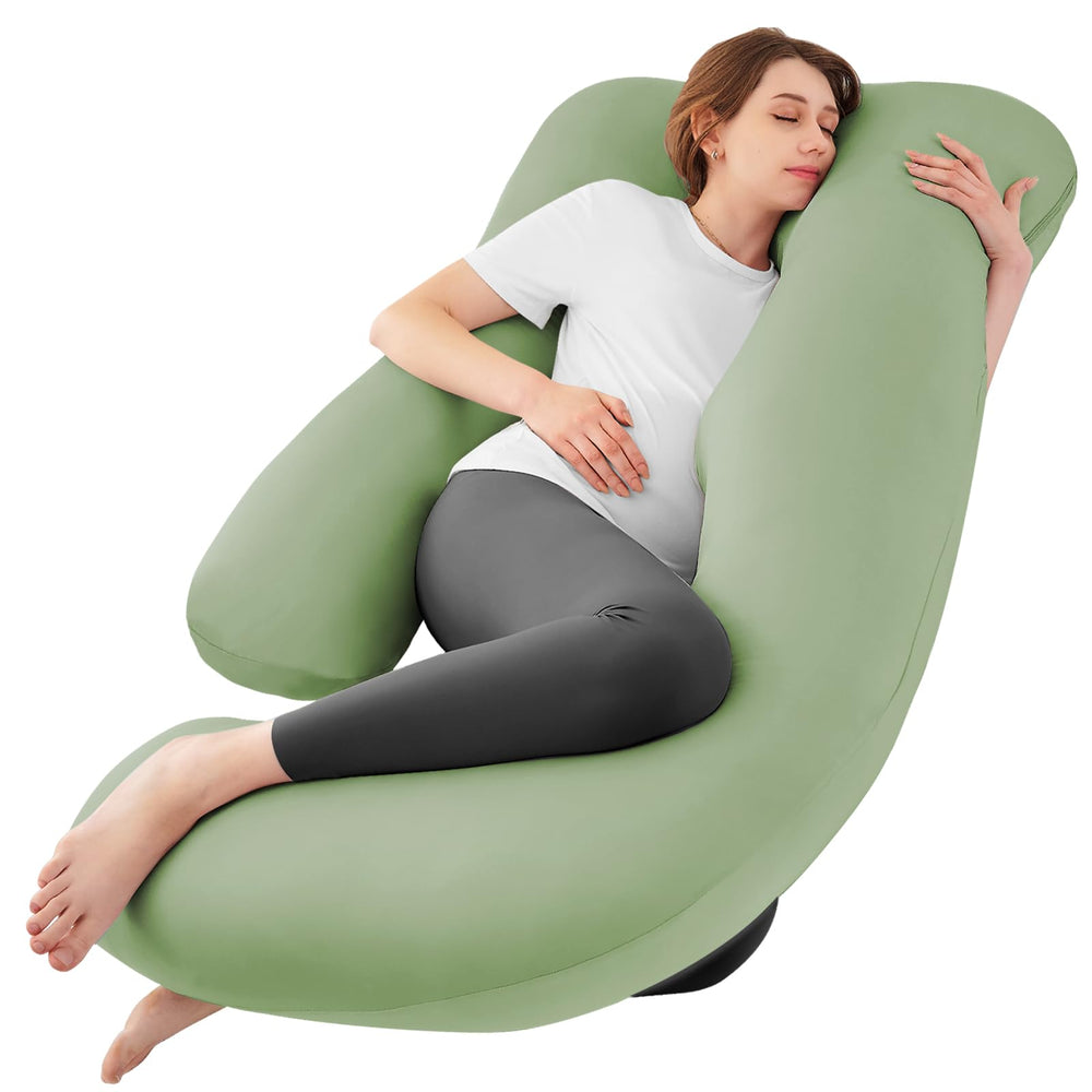 Sasttie U-shaped pillow with ergonomic design supports shoulders and back.