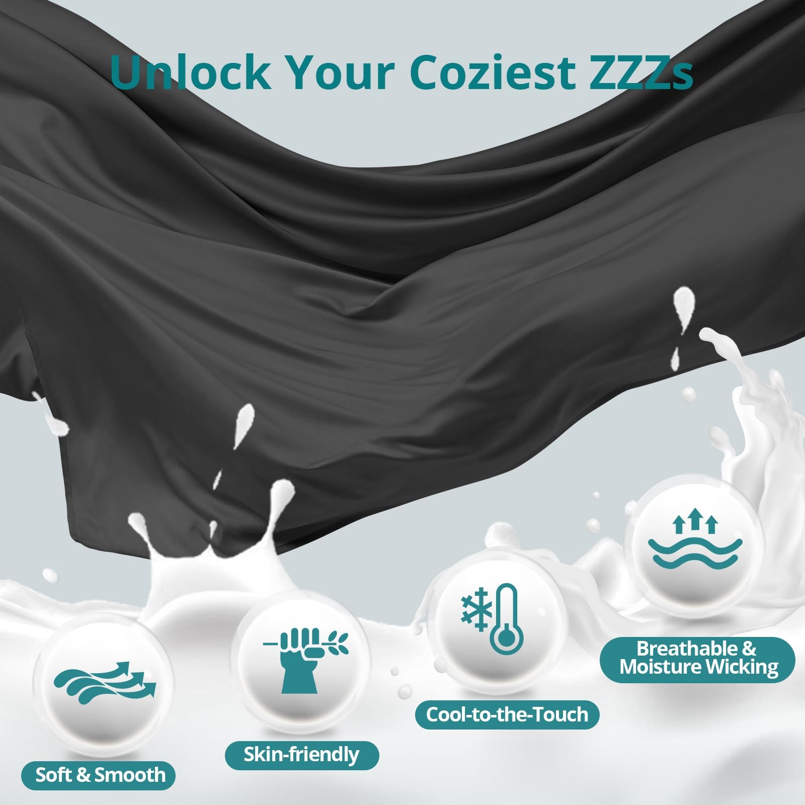 Sasttie black cover closeup emphasizes cooling breathable surface