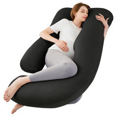 Sasttie pregnancy pillow U-shape cooling shows ergonomic side sleep support