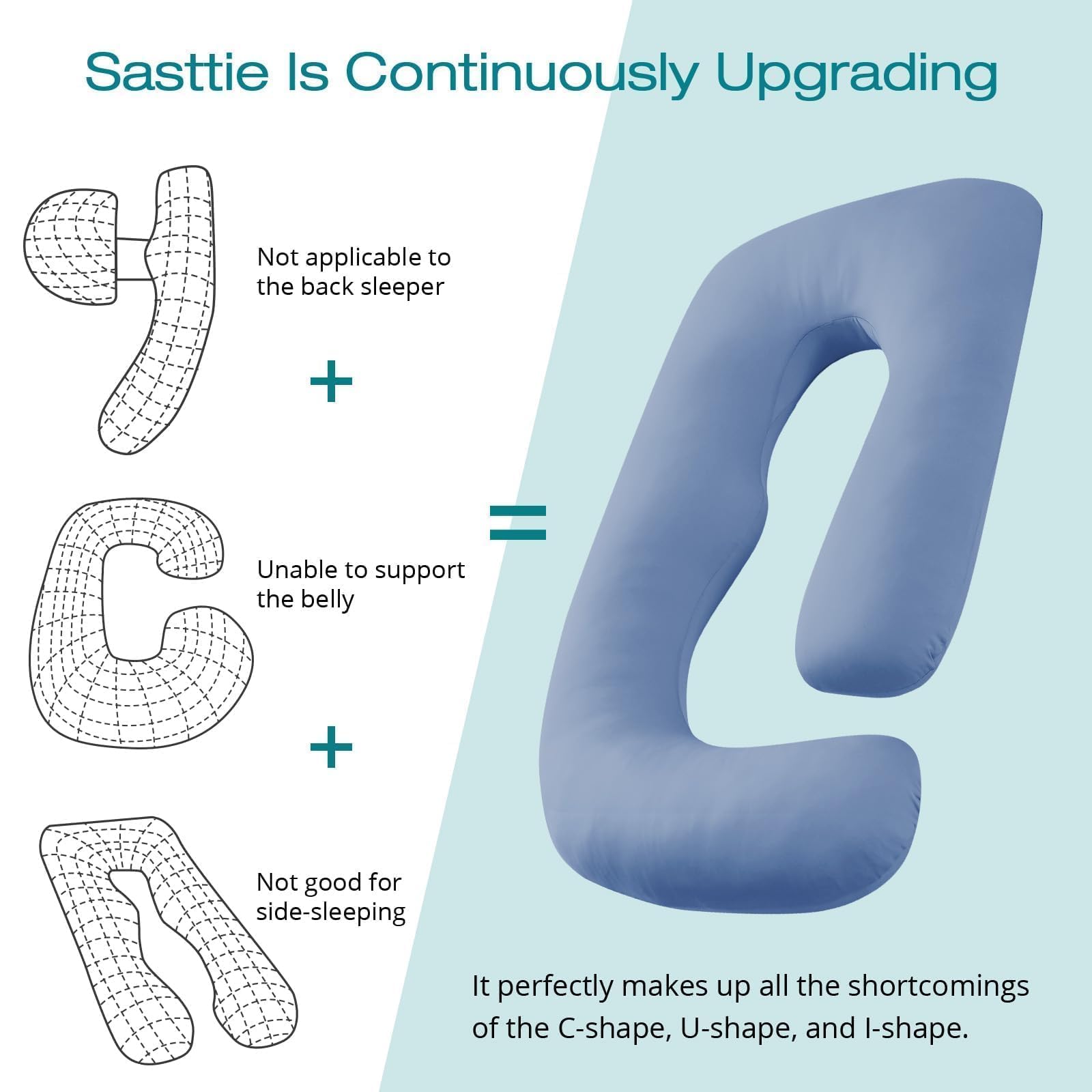 Sasttie removable cover with zipper for easy washing