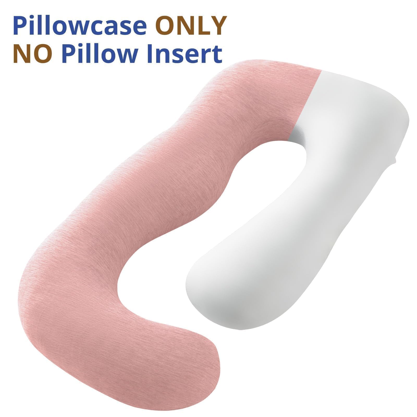Sasttie stretch-fit blush fabric ensures secure hold on pillow.