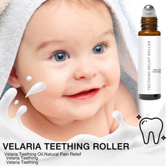 Satasiam Velaria teething roller roll-on demonstrates easy, quick relief for fussy babies