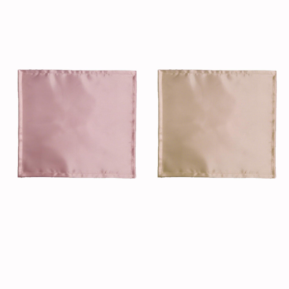 Satin baby headrest cover on car seat delivers gentle, friction-free hair protection during travel.