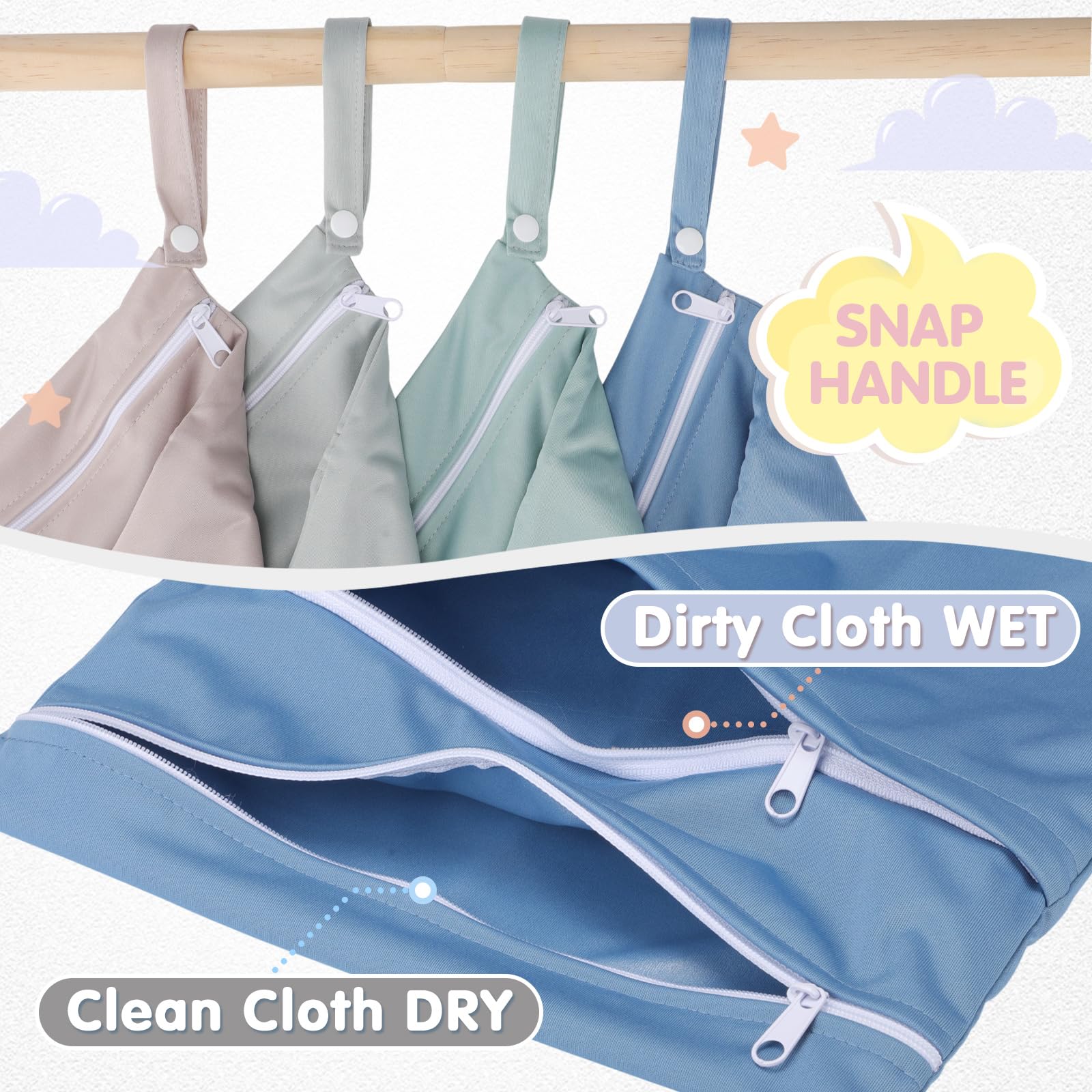 SATINIOR wet dry bag shows its 11x14 inch size for versatile carry