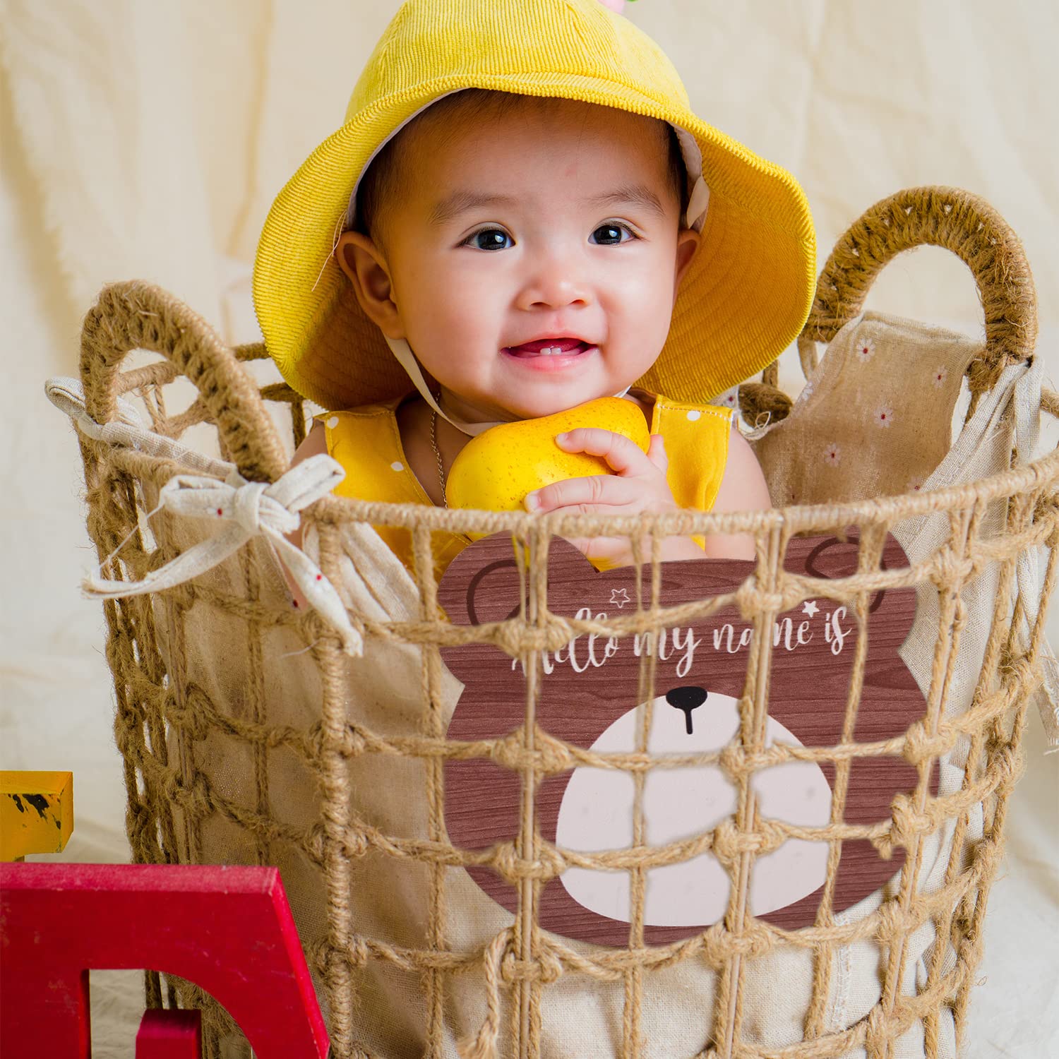 Savita two-sided birth sign offers dual photo-op printing for shoots.