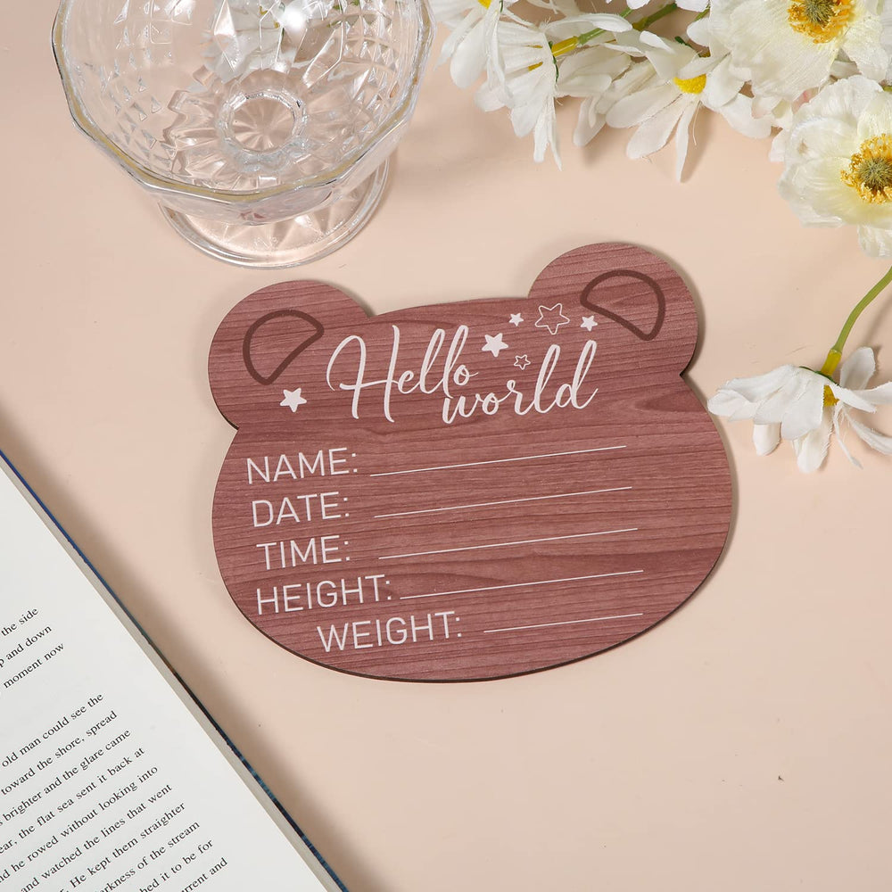 Savita wooden birth sign edge close-up highlighting durable burr-free craftsmanship.
