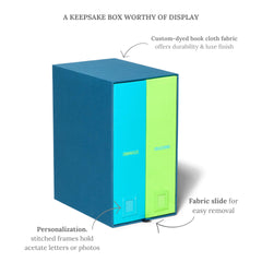 Savor keepsake box drawer organization highlights separate storage for photos and reports
