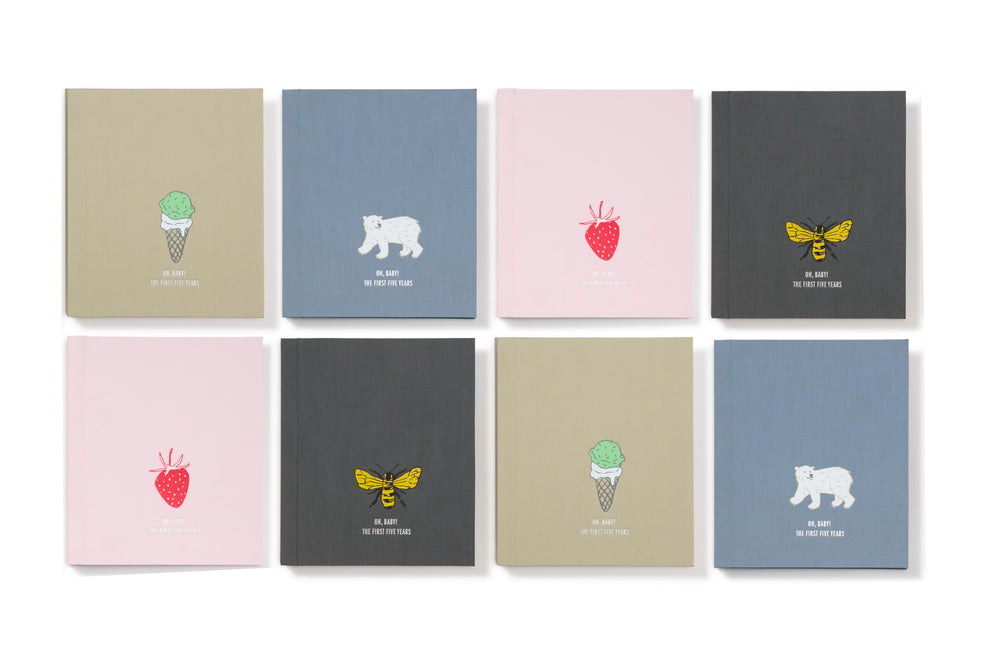 Savor The First Five Years linen cover detail adds durable, display-worthy elegance.