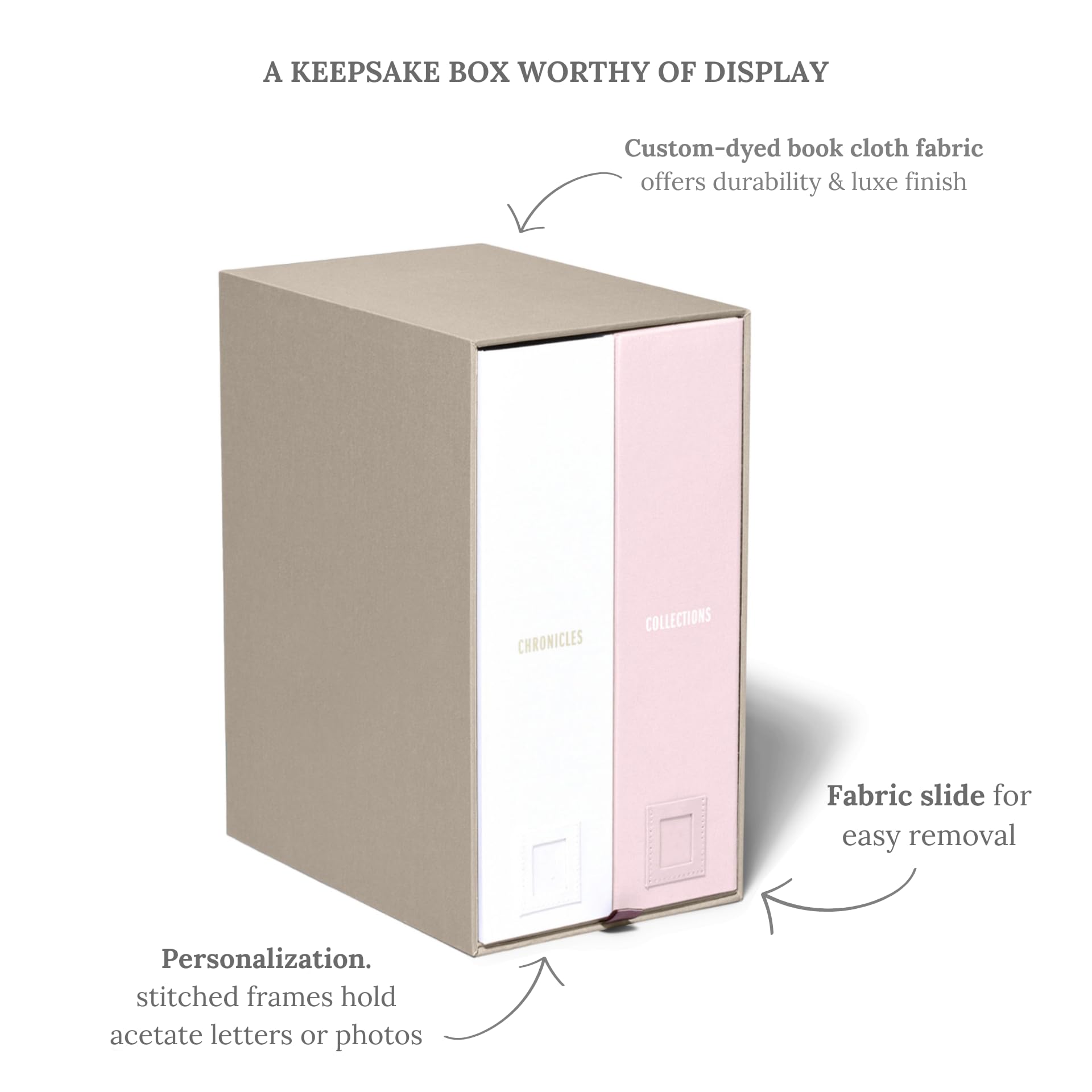 Savor I Baby Deluxe Box drawers reveal organized storage for tiny outfits and mementos