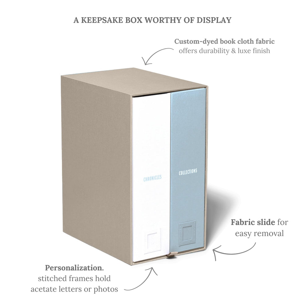 Savor I Baby Deluxe Box labels and drawers demonstrate organized memory keeping