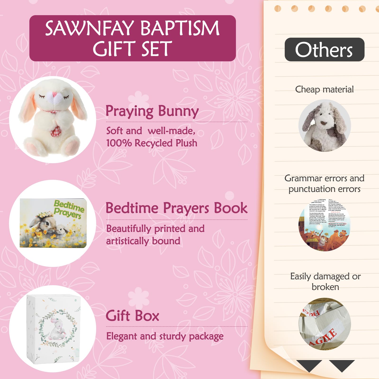 Sawnfay baby girl christening gift highlights thoughtful design and ready-to-gift presentation.