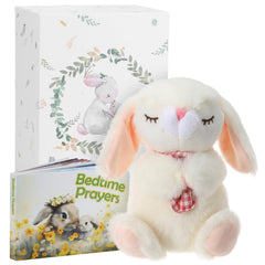 Sawnfay baptism gift set featuring a 7in praying bunny toy for soft baby snuggles.