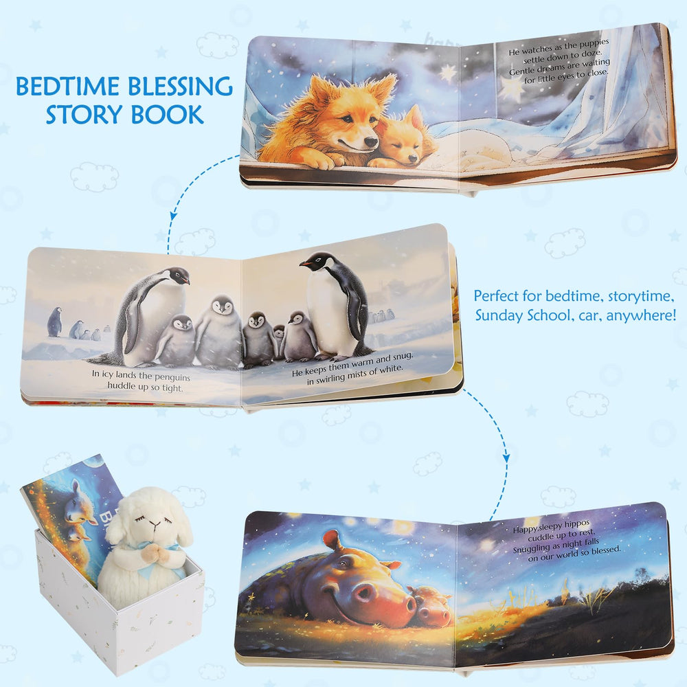 Sawnfay bedtime blessing board book with rounded corners for safety.