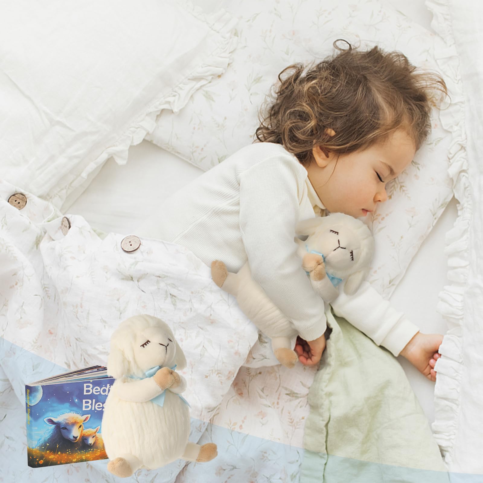 Sawnfay gift box open to reveal plush and book together.