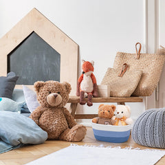 Sawysine basket set used for blanket storage and living room decor.