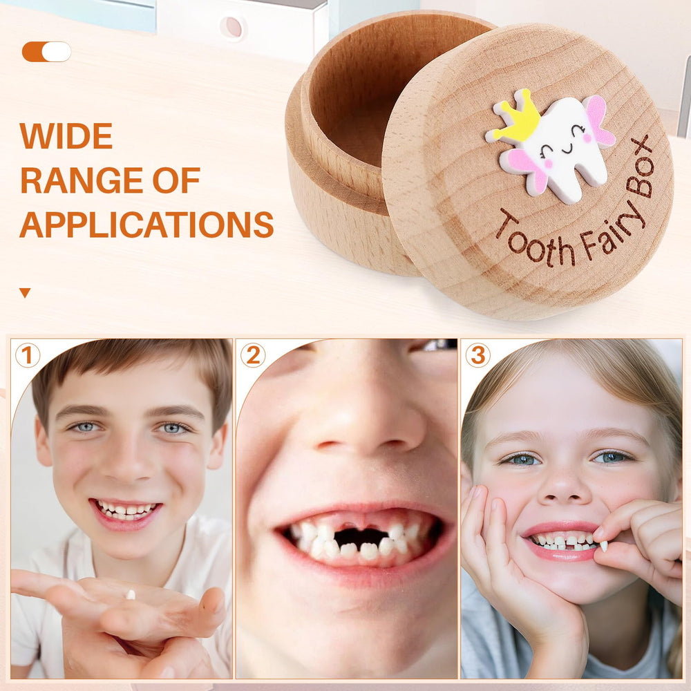 Sbarklo Tooth Fairy Box engraved text clearly marks a special keepsake for kids teeth.