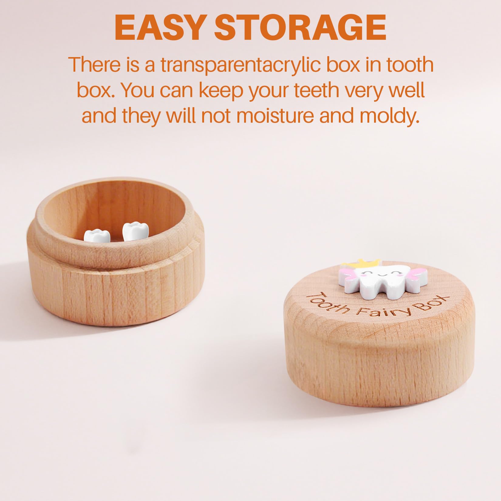 Sbarklo Tooth Fairy Box under pillow size fits neatly for cozy bed-time tooth visits.