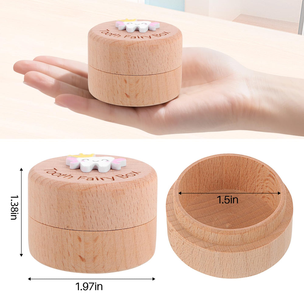 Sbarklo Tooth Fairy Box wood construction ensures durability and safe storage for baby teeth.