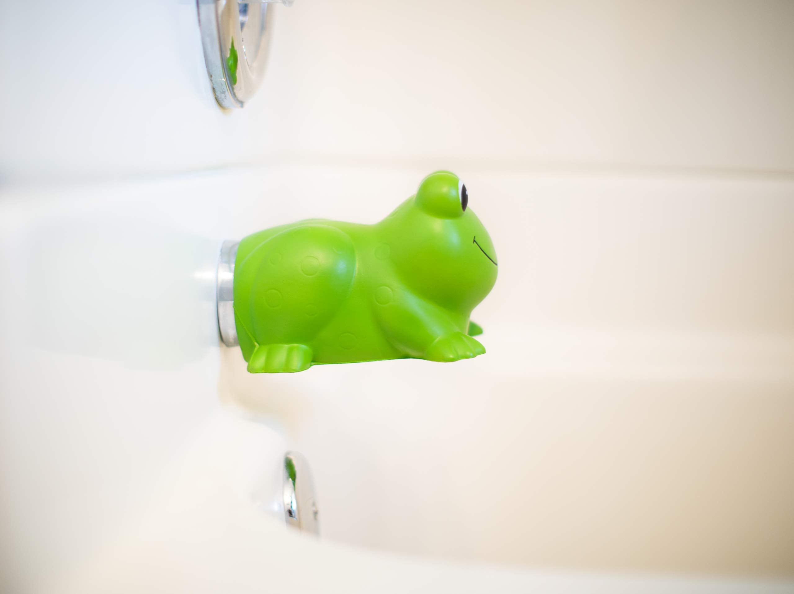 S.C. Products Ultra Soft Faucet Guard frog closeup foam texture for gentle protection.