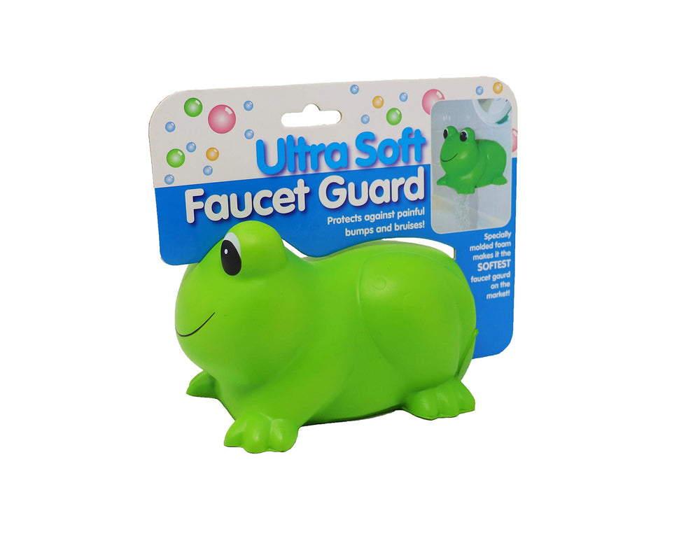 S.C. Products Ultra Soft Faucet Guard in bathtub creates seamless bath-time barrier.