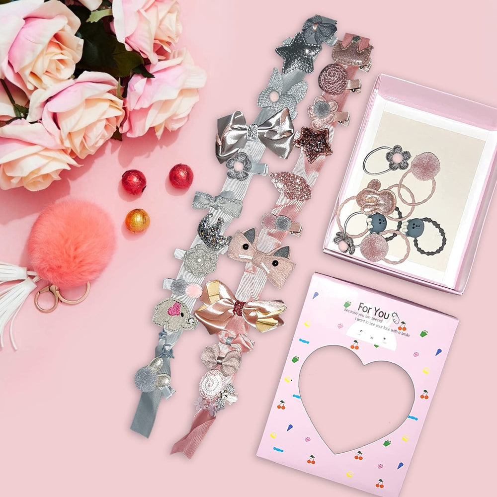 Scettar baby hair clips grey bows add subtle style while staying secure for busy days