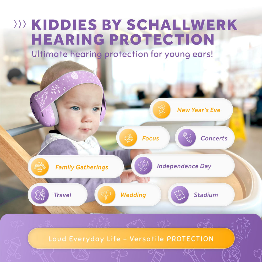 Schallwerk Mini+ adjustable headband demonstrates secure fit for growing babies.