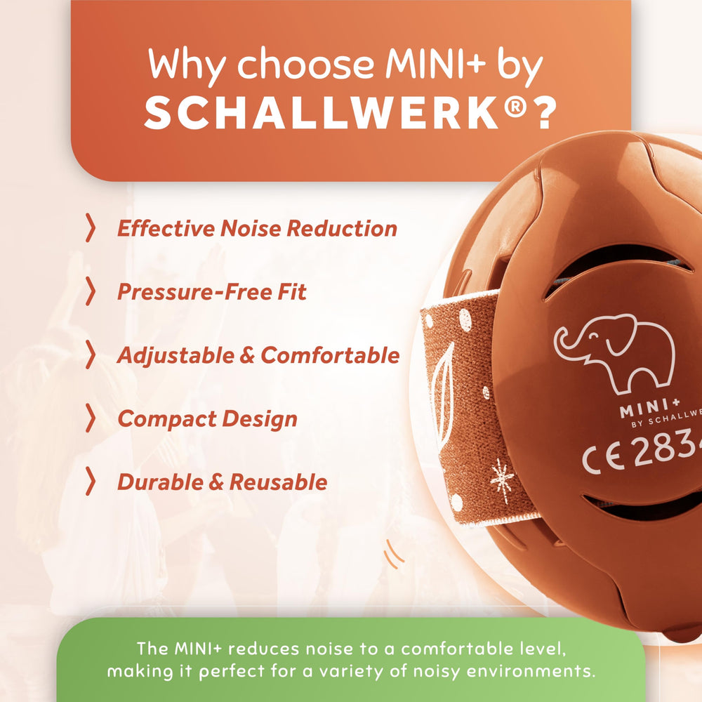 Schallwerk Mini+ ear muffs used at loud events like concerts and parades