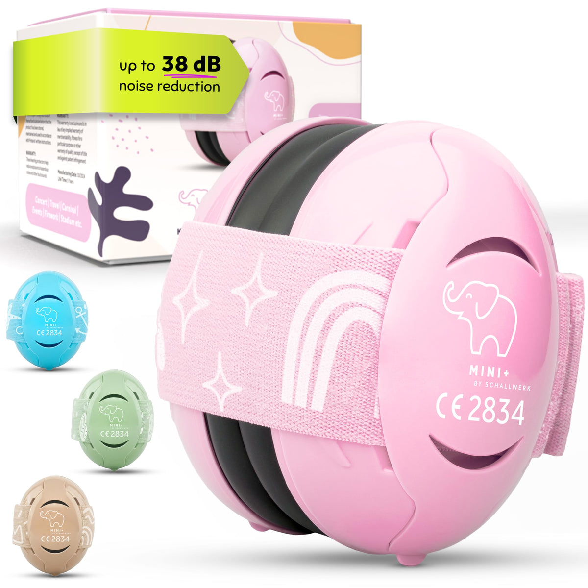 Schallwerk Mini+ ear muffs on baby providing gentle noise protection at events