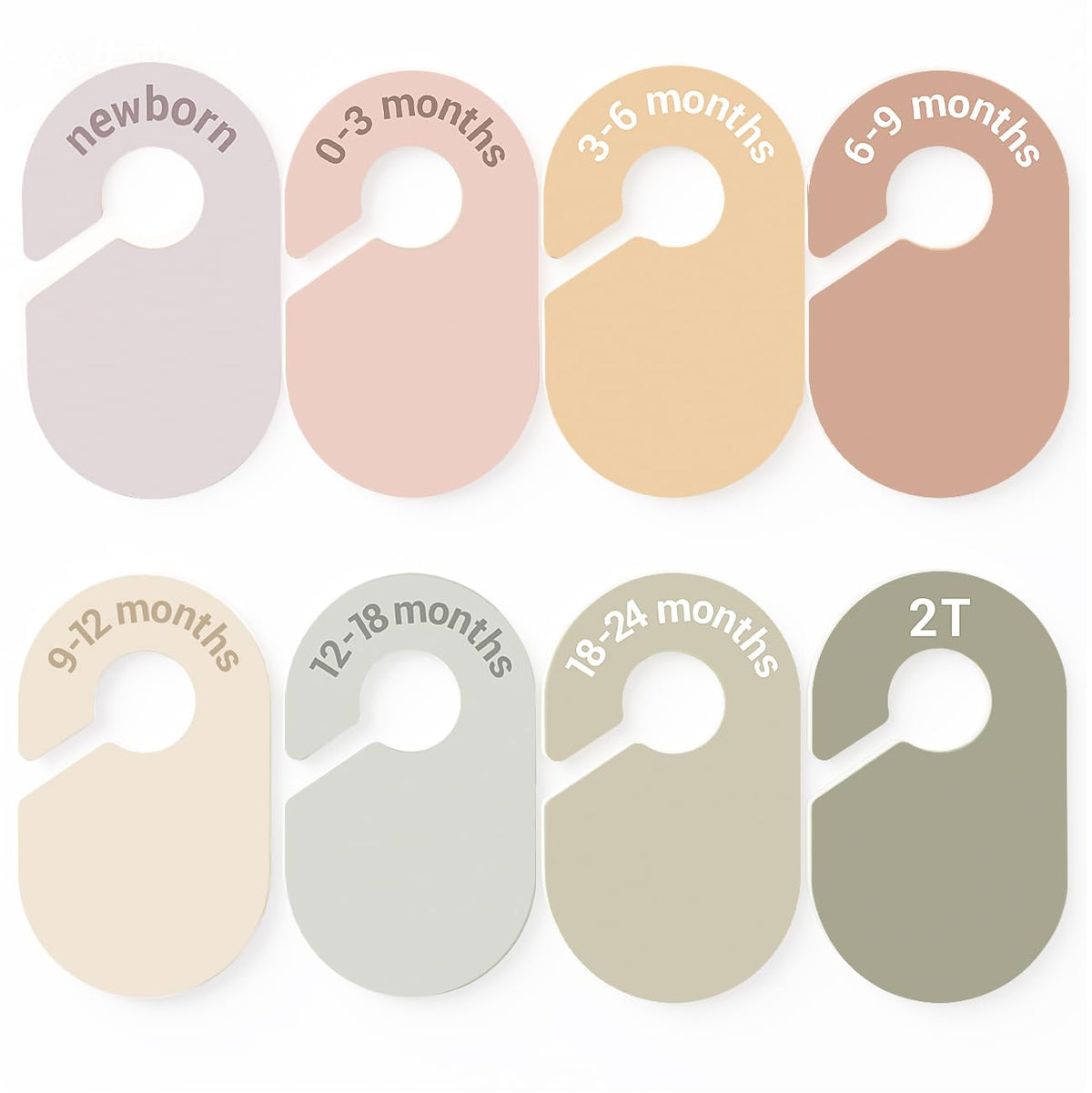 SCHOLOX baby size dividers set of 8 neatly organizes newborn to 2T closet.