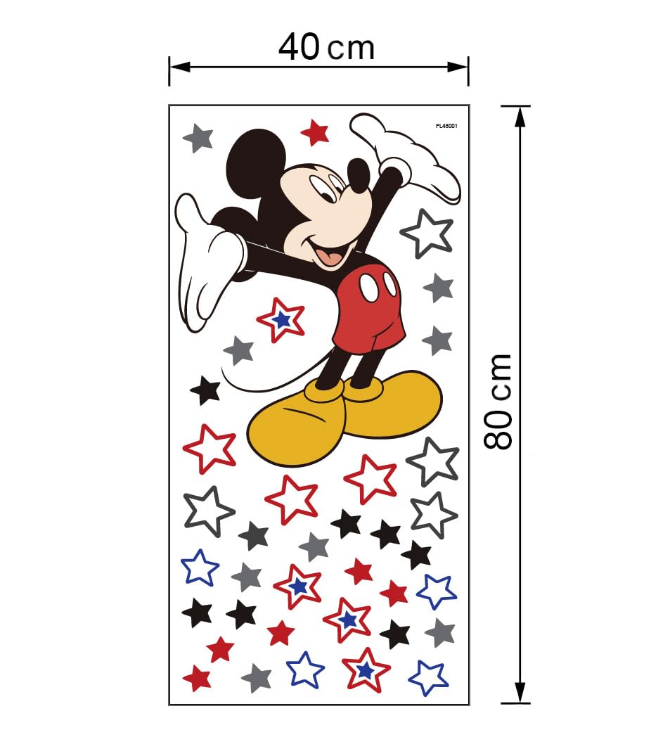 SchwartsCount kids room decor shows mouse decal near window, playful focal point.