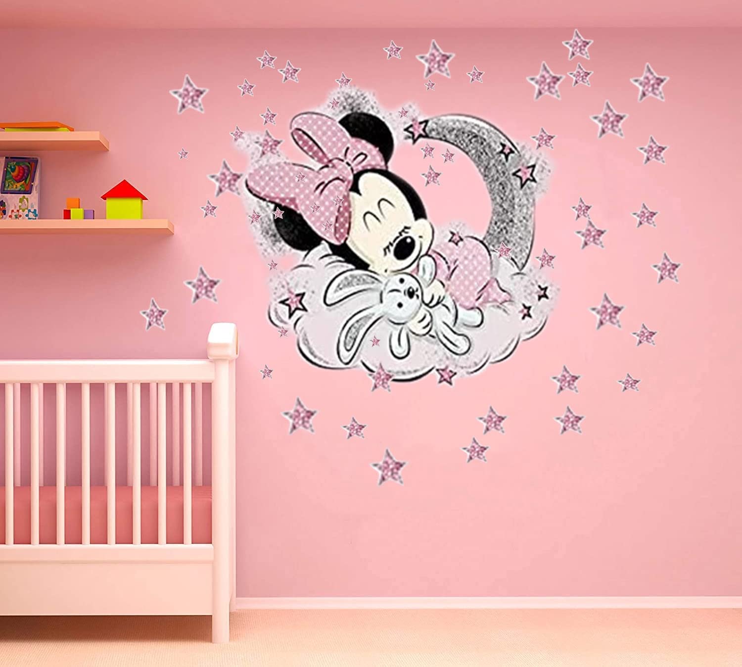SchwartsCount peel-and-stick wall decor shows easy, mess-free application on smooth walls.