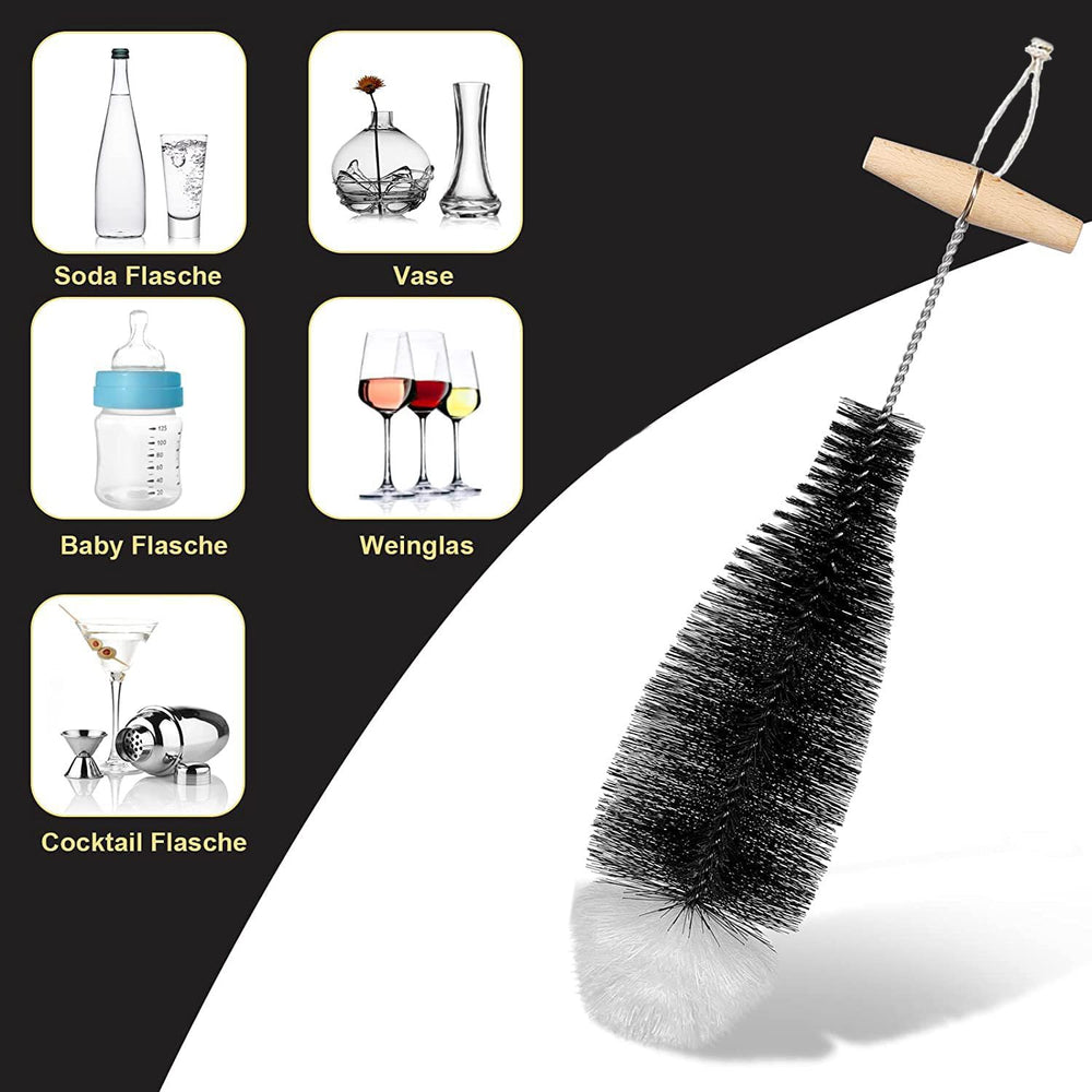 SCLWSS soda-stream-bottle-cleaner closeup shows durable nylon bristles for gentle cleaning.