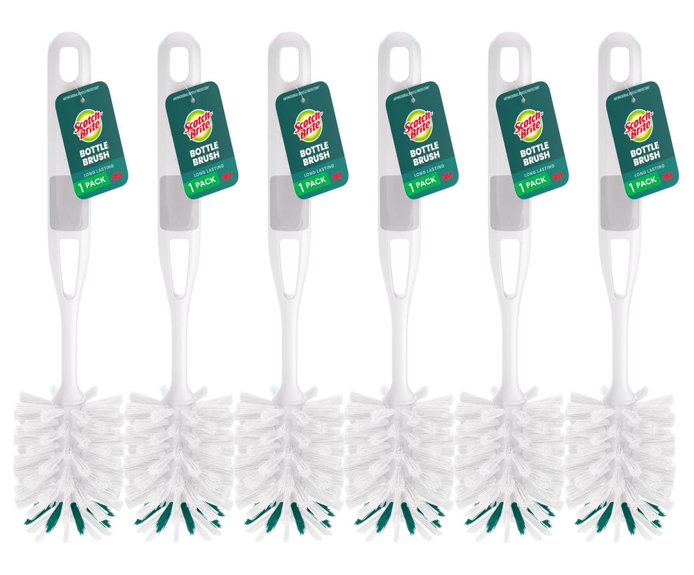 Scotch-Brite glass and water bottle brush 13 inch handle reaches hard to reach spots