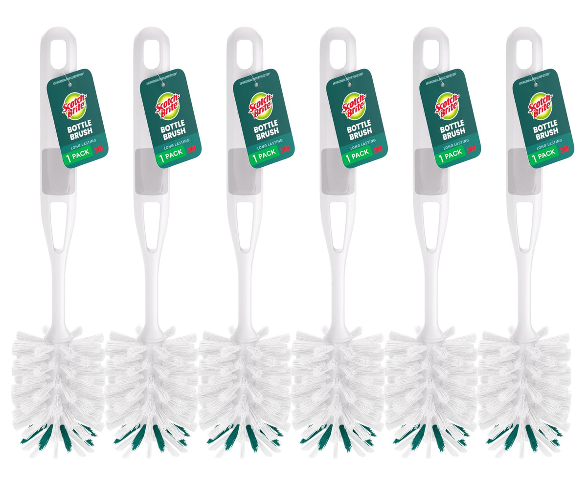Scotch-Brite glass and water bottle brush 13 inch handle reaches hard to reach spots