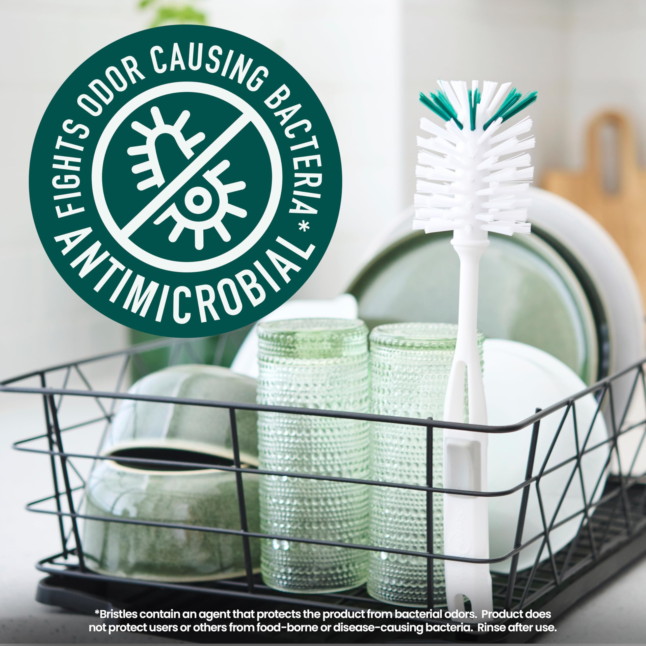 Scotch-Brite odor resistant bristles stay fresh between uses