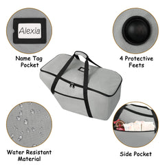 SCTEL airline-certified car seat travel bag ready for air travel