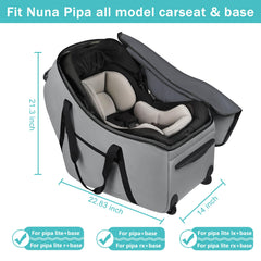 SCTEL travel bag bottom bumper feet protecting from ground contact.