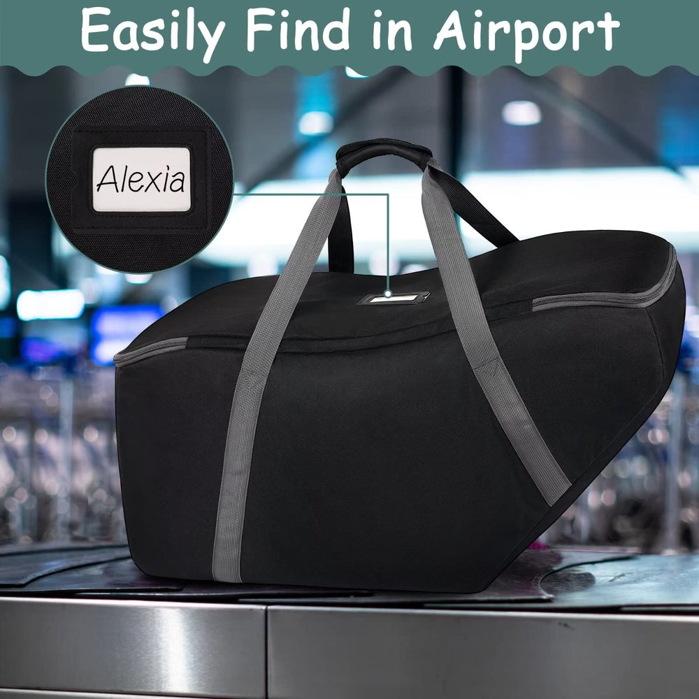SCTEL car seat travel bag bottom bumpers protect and stabilize on the floor.