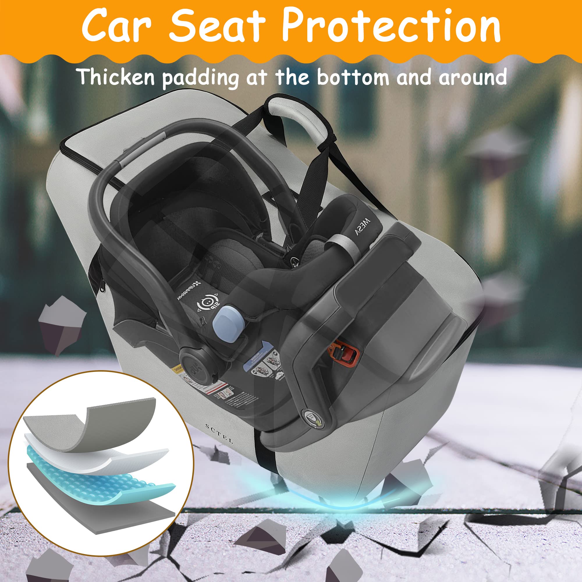 SCTEL travel bag folded into compact storage bag fits in backpack