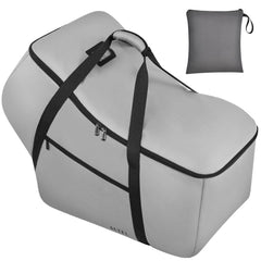 SCTEL car seat travel bag front view showing protective padding and sturdy build for travel protection
