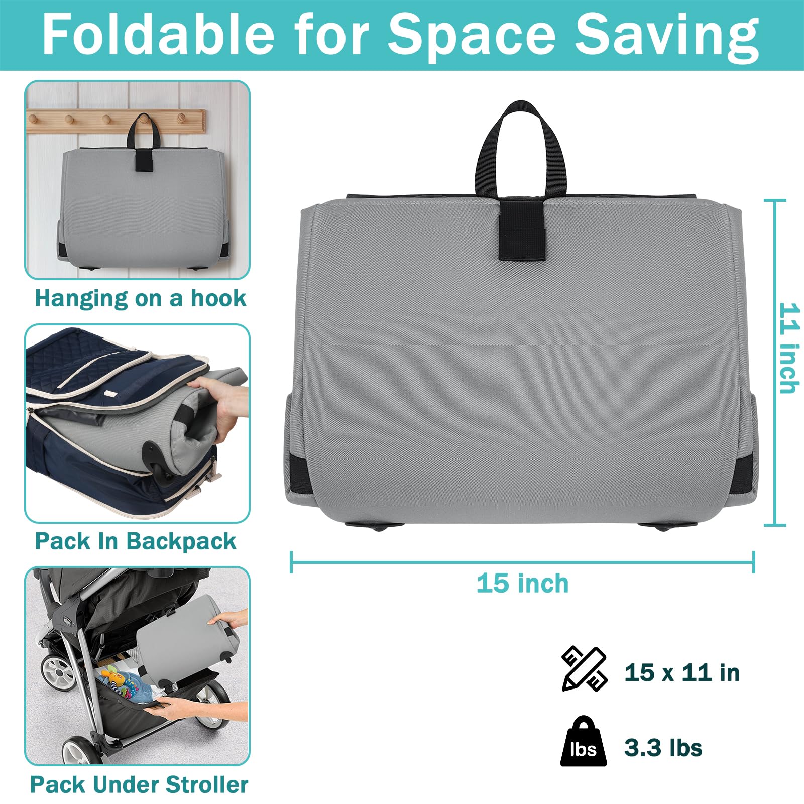 SCTEL travel bag side pocket shown for extra small-item storage.