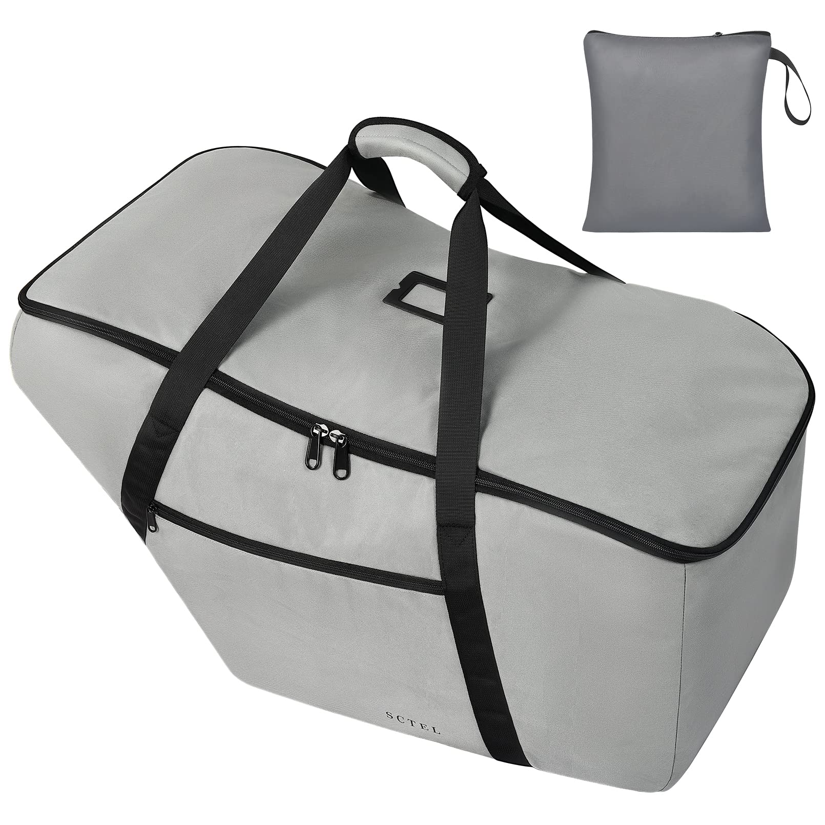 SCTEL car seat travel bag with side pocket for quick-access essentials during travel