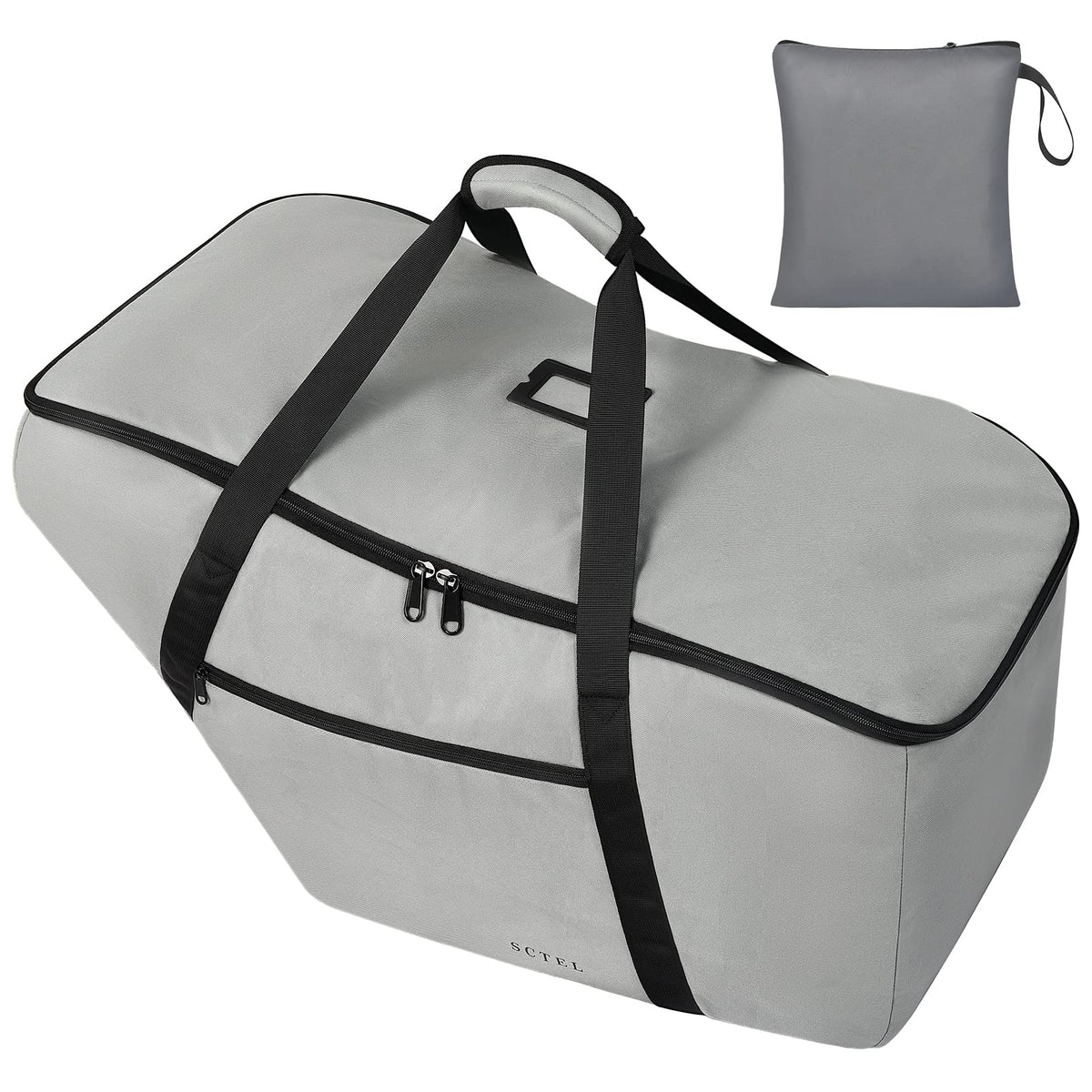 SCTEL car seat travel bag with side pocket for quick-access essentials during travel