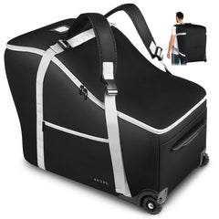 SCTEL infant car seat travel bag front view showing padded protection for travel.