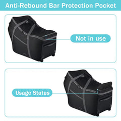 SCTEL side-pocket storage adds space for diapers and wipes